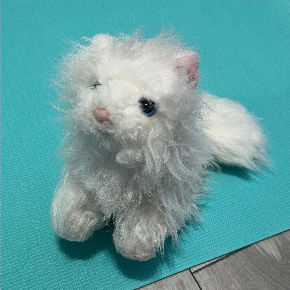 GANZ White Fluffy Kitten Plush